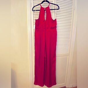 Charlotte Russe Satin Red Jumper! Size Large Halter Look. Very comfortable
